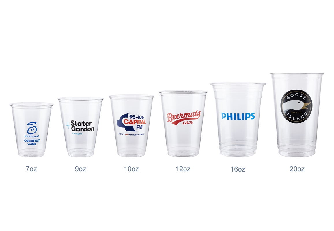 Plastic beer glasses printed with your logo!